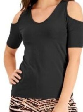 Willow Drive Cold-Shoulder Top Black Size MSRP $40